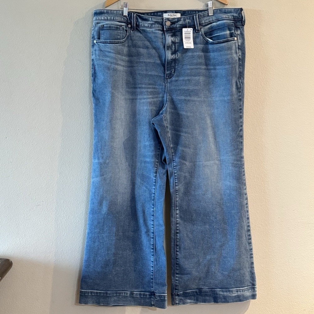 NWT Torrid Belle Isle A Line Flare Jeans High Rise Stretch‎ Wide Leg 24R